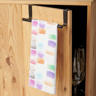 Watercolor-Regenbogen-Pinsel handgemalte Pinselstr Geschirrtuch