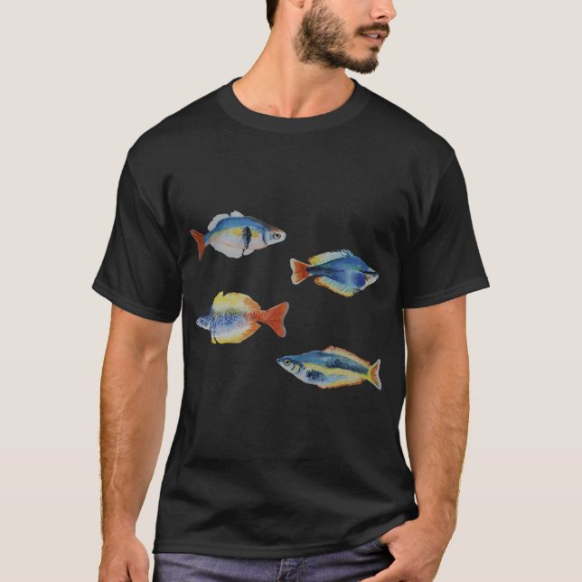 Watercolor-Regenbogenfisch-Bundle T-Shirt (Vorderseite)