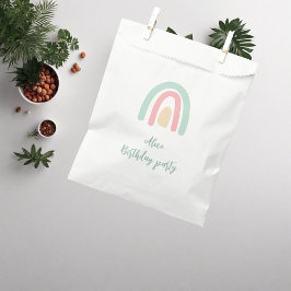 Watercolor Regenbogenminze gelbe Geburtstagsparty Geschenktütchen