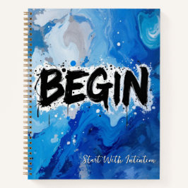 Watercolor Resolve | Dry Ink Brush on Washed... Notizbuch