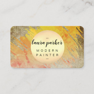 Watercolor-Retro abstrakter Farben-Künstler Visitenkarte