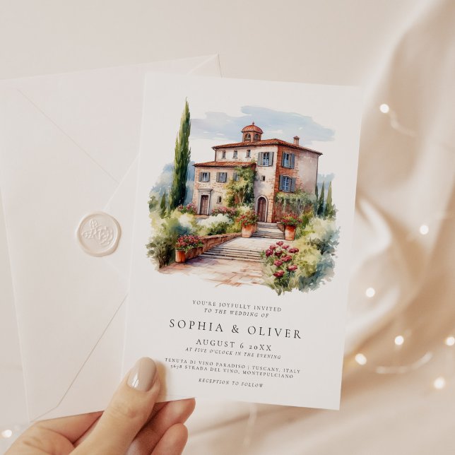 Watercolor Ristorante La Lanchetta Einladung (Von Creator hochgeladen)