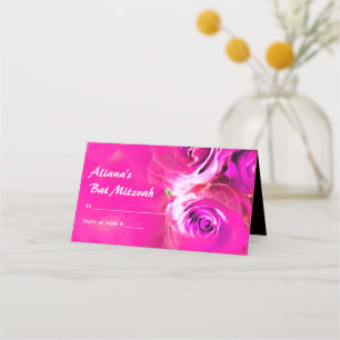 WATERCOLOR ROSE Bat Mitzvah SitzplatzEscortkarte Platzkarte