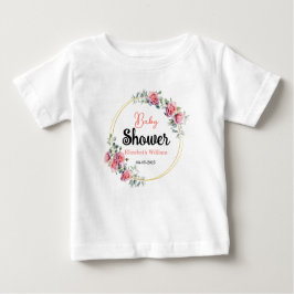Watercolor Roses & Eucalyptus Baby Shower Baby T-shirt