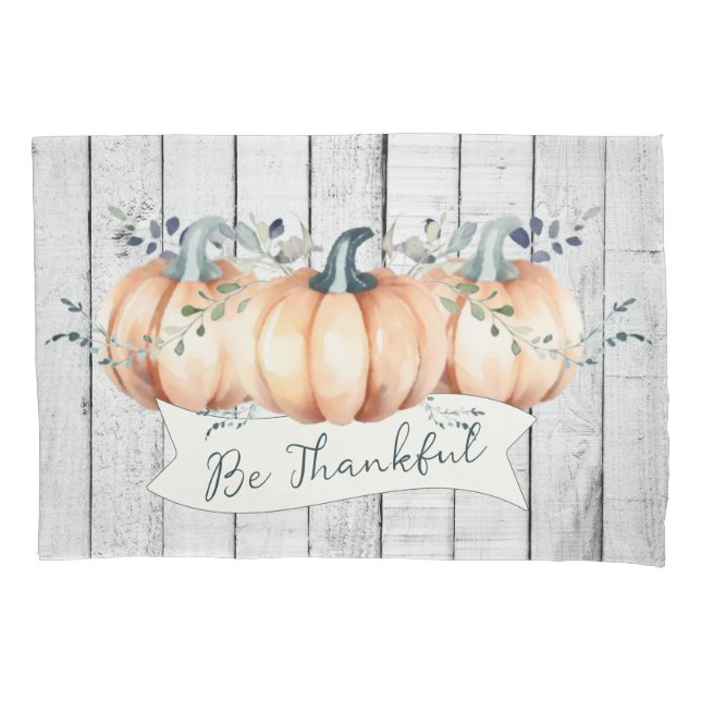 Watercolor Rustic Pumpkins Kissenbezug (Vorderseite)