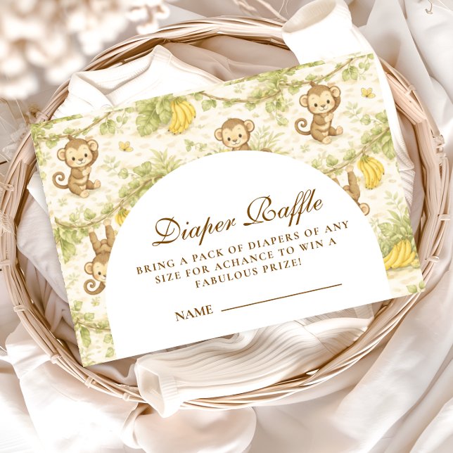 Watercolor Safari Animals Diapper Raffle Begleitkarte (Von Creator hochgeladen)