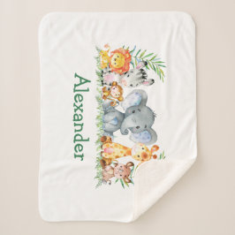 Watercolor Safari Baby Animals Baby Elephant Sherpadecke