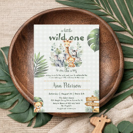Watercolor Safari Baby Shower Invitation Einladung