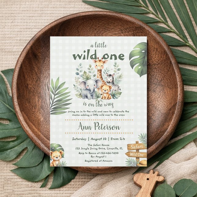Watercolor Safari Baby Shower Invitation Einladung (Von Creator hochgeladen)