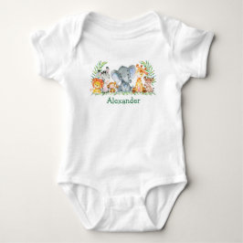 Watercolor Safari Jungle Baby Animes Strampler