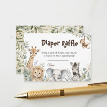 Watercolor Safari-Tiere Thema Baby Shower