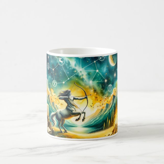 Watercolor Sagittarius Kaffeetasse (Mittel)