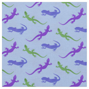 Watercolor Salamander in Blue and Green Stoff