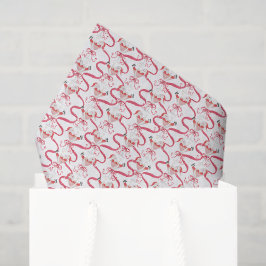 Watercolor Santa Christmas Cocktail Party Seidenpapier