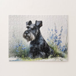 Watercolor Schnauzer Puzzle