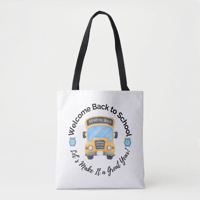 Watercolor School Bus Tote Bag (Vorderseite)