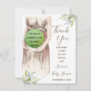 Watercolor Schwangere Mama EOS Lip Balm Dusche Gef Mitteilungskarte