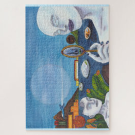 Watercolor Science Fiction Worlds Landscape Jet Puzzle