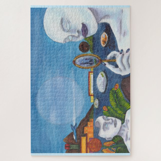 Watercolor Science Fiction Worlds Landscape Jet Puzzle (Vertikal)