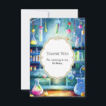 Watercolor Science Magic Scientist zum Geburtstag Dankeskarte<br><div class="desc">Vielen Dank an unseren Watercolor Science Magic Scientist zum Geburtstag unserer Dankeschön-Karte! Diese Karte mit bezaubernden Aquarellbildern und individuell gestaltbaren Textfeldern ermöglicht es Ihrem Kind, sich bei den Gästen für die Anwesenheit oder die nachdenklichen Geschenke mit künstlerischem Charme und Flair zu bedanken. Mit seinem magischen Design und seiner personalisierten Touch...</div>