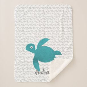 Watercolor Sea Turtle Sherpadecke