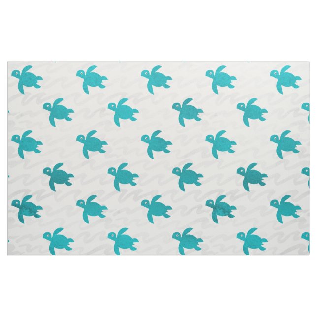 Watercolor Sea Turtle Stoff (Fat Quarter (45,7 x 55,9 cm))