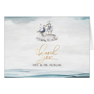 Watercolor Seagulls Beach