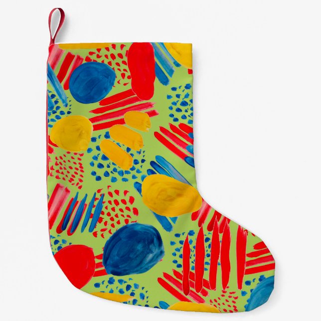 Watercolor seamless pattern kleiner weihnachtsstrumpf (Vorderseite)