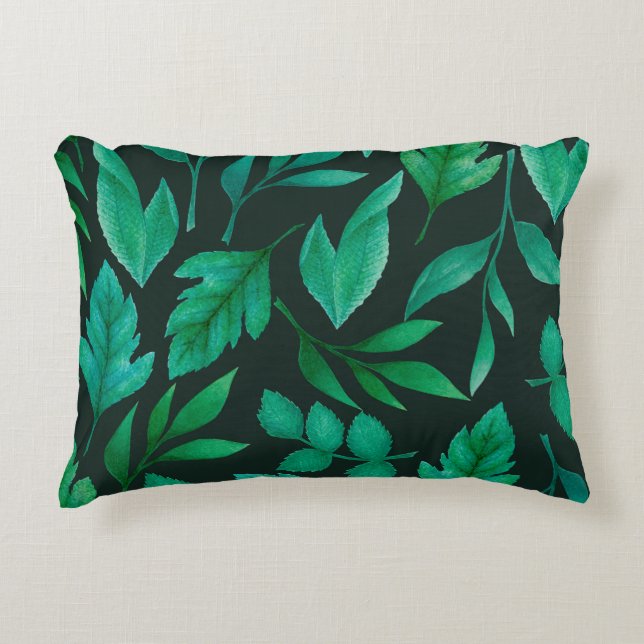 Watercolor seamless pattern with hand painted blue dekokissen (Vorderseite)