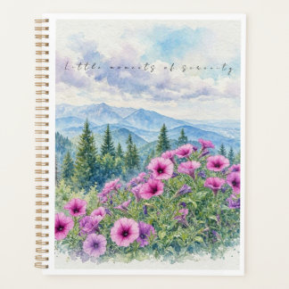 Watercolor Serenity & Mountain Blooms planner Planer