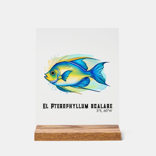 Watercolor Series: Angelfish Acrylschild (Vorderseite)