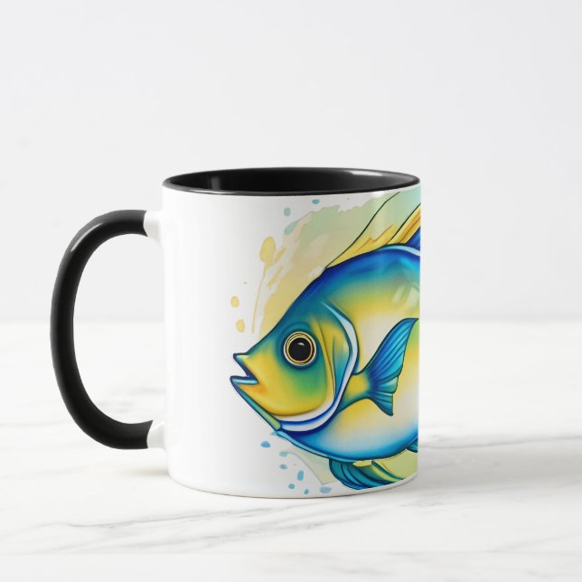 Watercolor Series: Angelfish Tasse (Links)