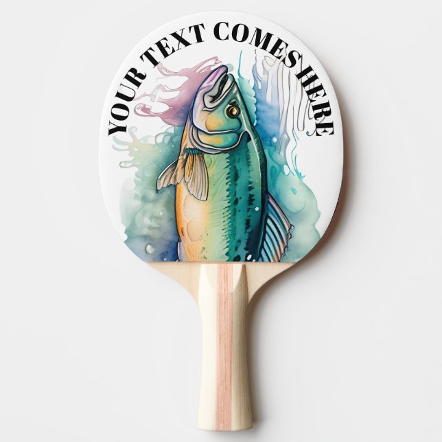 Watercolor Series: Bass Tischtennis Schläger (Vorderseite)