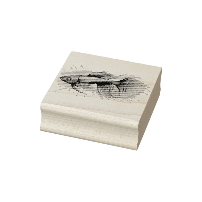 Watercolor Series: Betta Fish Gummistempel (Stempel)