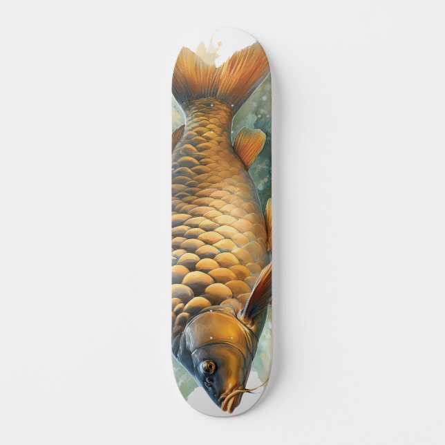 Watercolor Series: Carp Skateboard (Vorderseite)