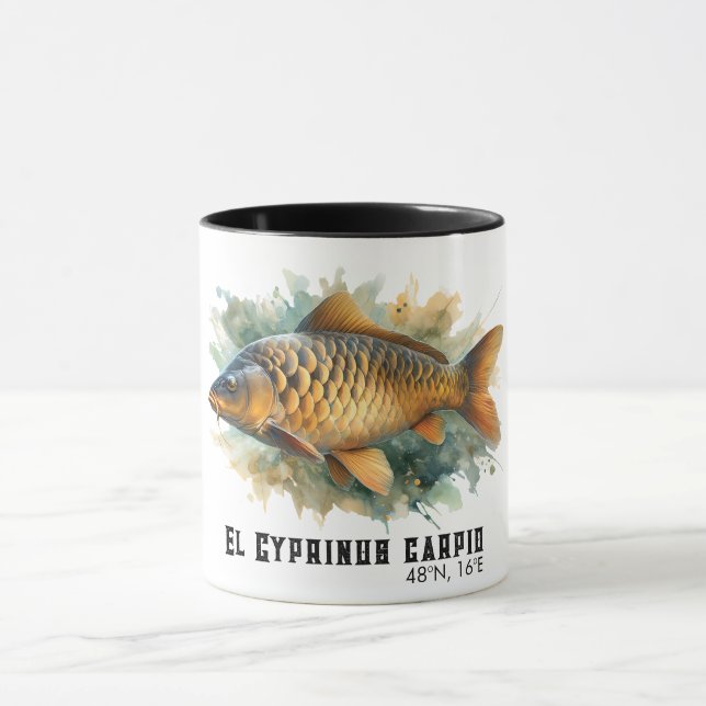Watercolor Series: Carp Tasse (Zentrum)