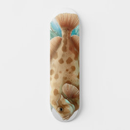 Watercolor Series: Flounder/Flatfish Skateboard