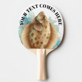 Watercolor Series: Flounder/Flatfish Tischtennis Schläger