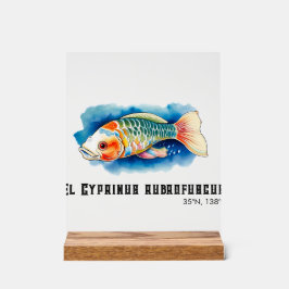 Watercolor Series: Koi Fish Acrylschild