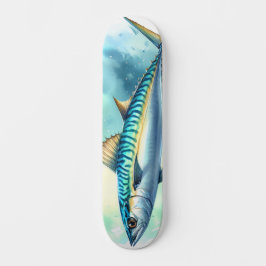 Watercolor Series: Mackerel Skateboard