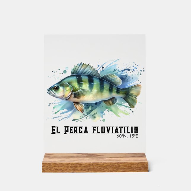Watercolor Series: Perch Acrylschild (Vorderseite)