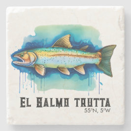 Watercolor Series: Trout/Salmon Steinuntersetzer
