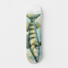Watercolor Series: Zander/Walleye Skateboard