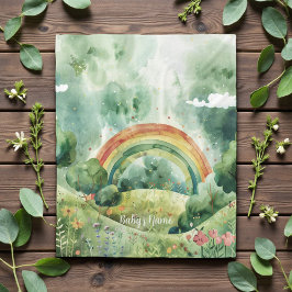 Watercolor Shades of Green Rainbow Fleecedecke