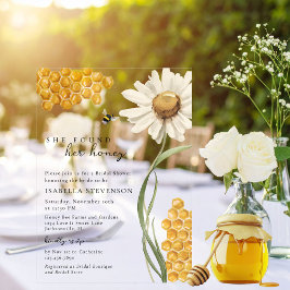 Watercolor She Found Her Honey Bridal Shower Theme Acryleinladungen