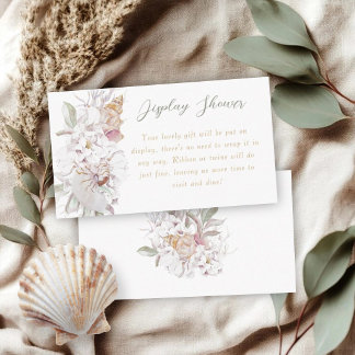 Watercolor Shells Floral Baby Show Display Shower  Begleitkarte