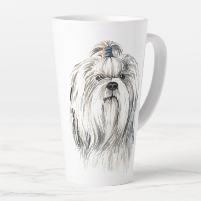 Watercolor Shih Tzu Milchtasse (Rechte Ecke)