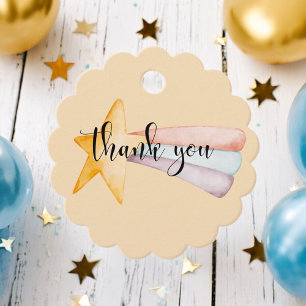 Watercolor Shooting Star & Rainbow Schwanz Vielen  Geschenkanhänger