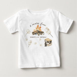 Watercolor S'more Campfire 2. Geburtstag Baby T-shirt