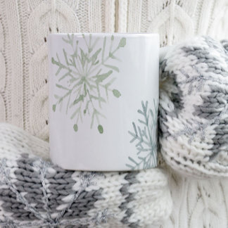 Watercolor Snowflake Mug Kaffeetasse